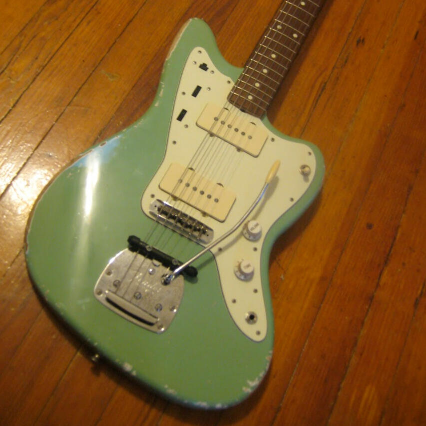 Aged Daphne Blue MJT Jazzmaster - Trem Route Fix