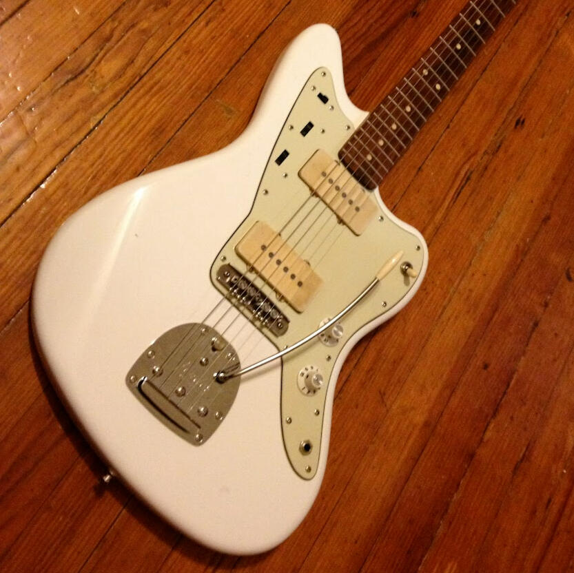 White on White Light Relic Jazzmaster w/ Strat Neck