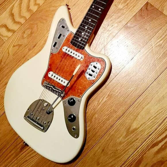 Olympic White '62 Style Jaguar w/ Spitfire Faded Orange Tort