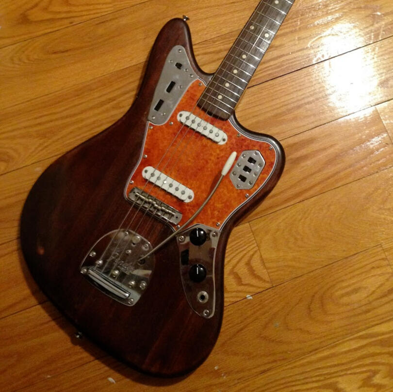 Walnut Stained Jaguar w/ Faded Orange Spitfire Tort