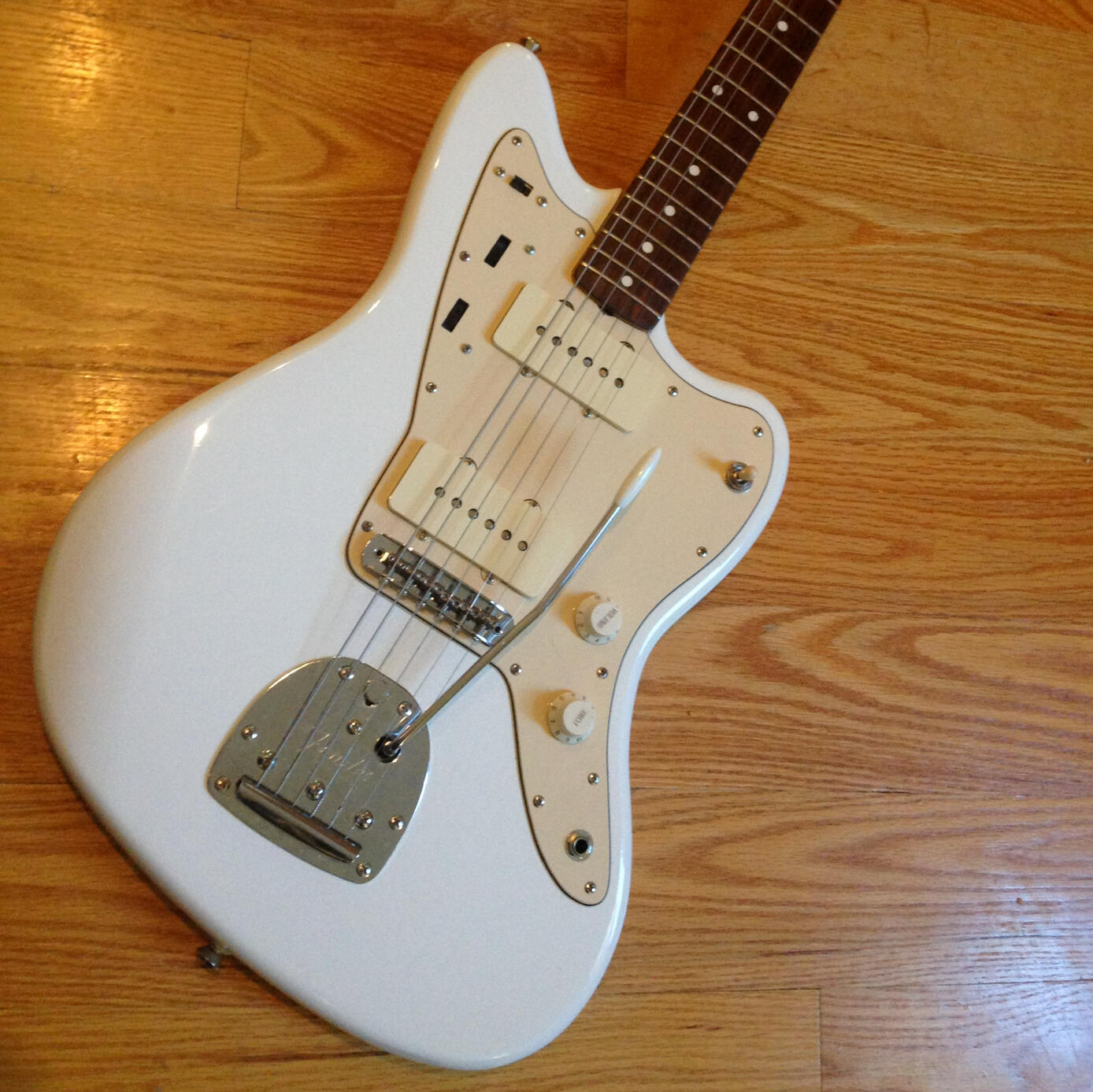 White on White '62 Style Jazzmaster w/ CP Neck & MIJ Trem