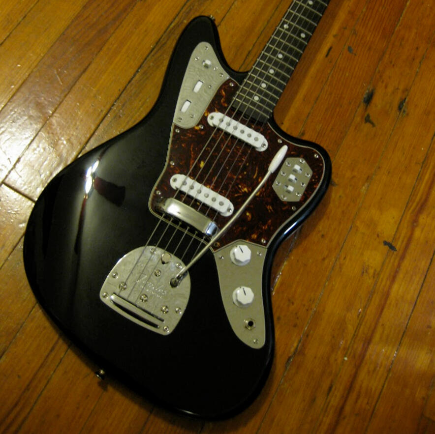 Tuxedo Jag w/ Custom White Knobs, Rollers & Switches